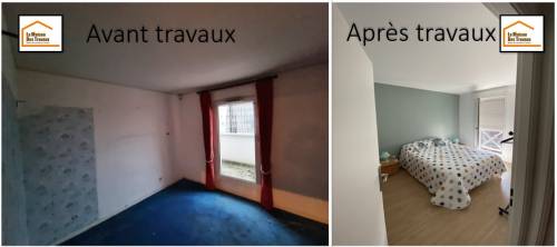 Chambre avant et après travaux (Brunoy 91800)