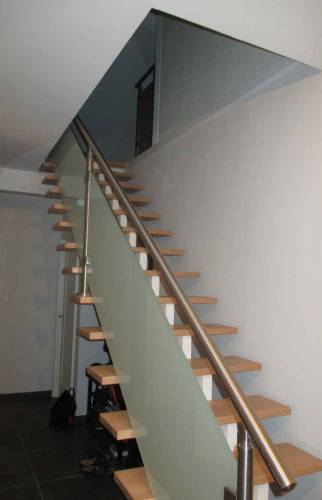 Escalier inox-verre à Sausheim