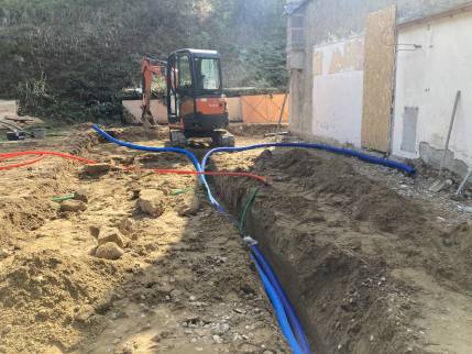 Travaux de Maçonnerie pour une réaliser une extension sur 2 niveaux, maison à Fontaines Saint Martin (69270)