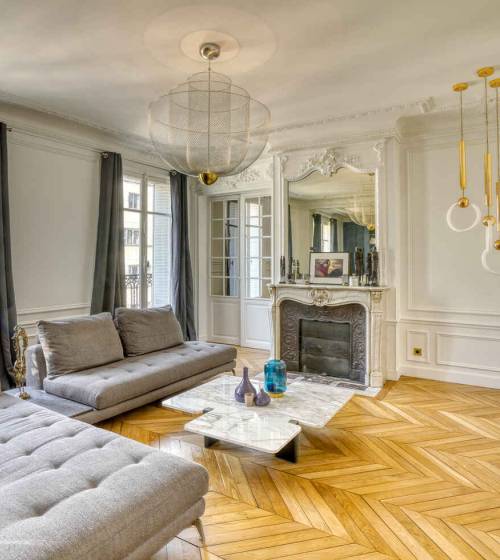 Rénovation d'un salon dans le 16ème arrondissement