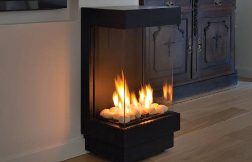 Poêle à gaz dans salon-bureau - Chanteloup-les-Vignes – 78570 –