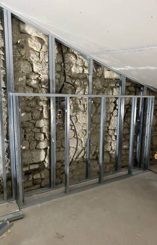 Pose de rails sous pente