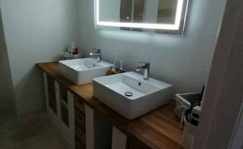 Meuble double vasque après rénovation