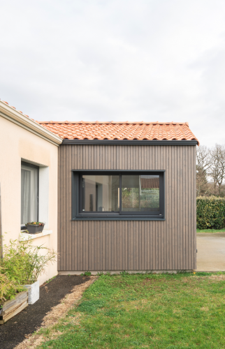 Transformation d'une véranda en extension à Vertou et création suite parentale dans le garage