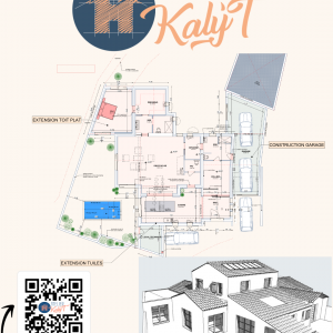 Plan d’architecte de l’extension maison par Lynda CARDOSO