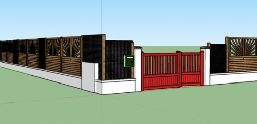 modélisation 3D clôture et portail - Bourg-en-Bresse 01