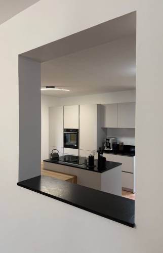 Cuisine par le salon