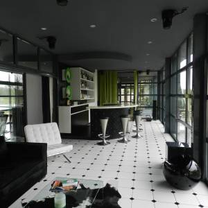 Aménagement et création de mobilier - Bar contemporain ouvert sur le séjour