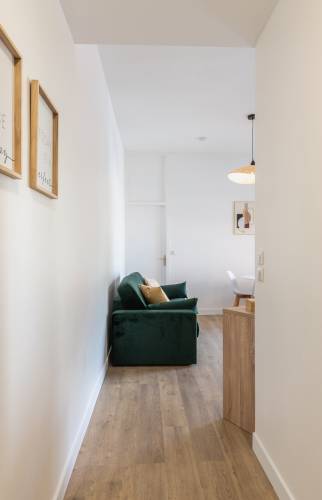 couloir appartement rénové Dax