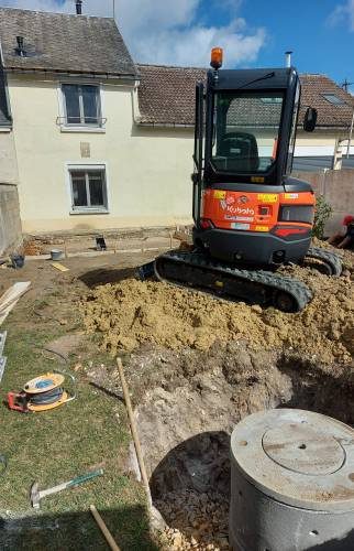Terrassement et puisard
