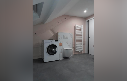 Salle de bain - Machine à laver et WC