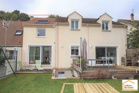 Extension, côté jardin, avec terrasse bois (91-Essonne)