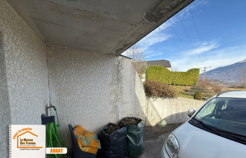 habillage mur extérieur pierre, La Maison des Travaux Albertville, revêtement façade pierre Mercury, artisan façade Savoie, parement pierre façade maison