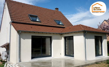 extension maison près de Gex, extension en L, agrandir sa maison Pays de Gex, extension avec terrasse, pièce de vie agrandie