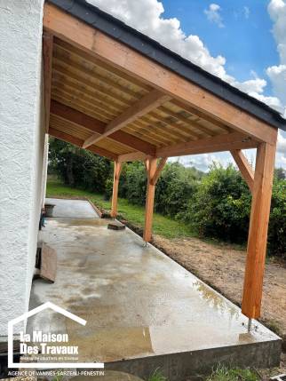 Preau bois Penestin toiture protection intemperies