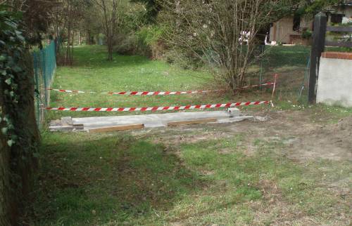 Réalisation du seuil du portail