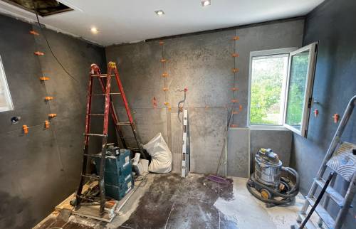 Pose du carrelage 120 x 120 cm