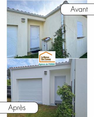 Travaux de ravalement de façade sur une maison - Préfailles 44770