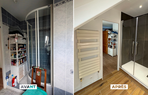 Rénovation d'une salle de bain -Avant après