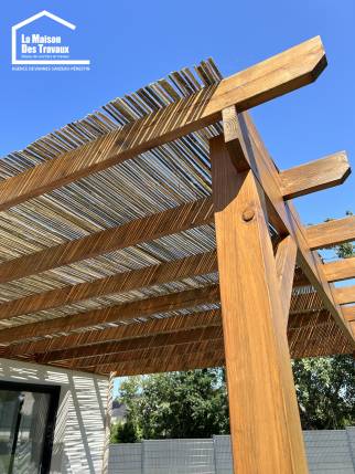 Pergola en bois terrasse 