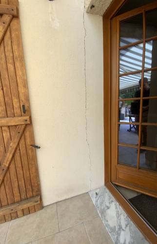 Fissures de la maison/extension avant rénovation