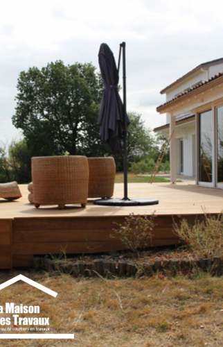 APRES aménagement de la terrasse en bois
