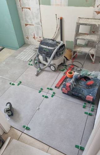 Pose du carrelage 