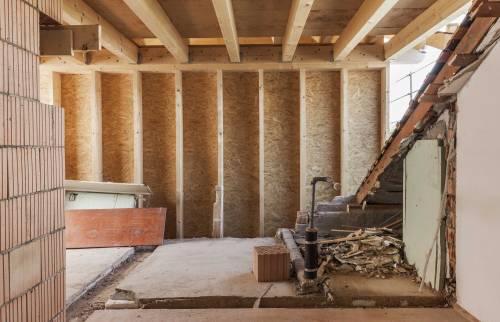 début travaux surélévation de maison