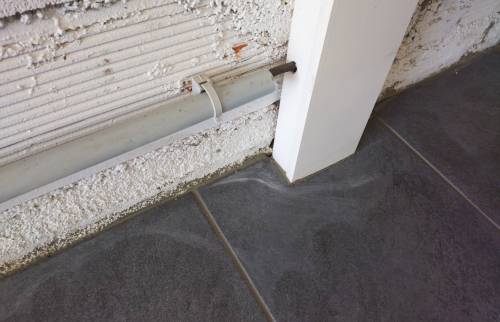 remplacement de sol dans un garage