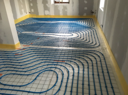 Pose de plancher chauffant