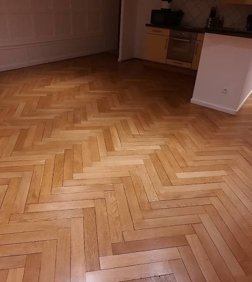 Après restauration parquet Pontarlier