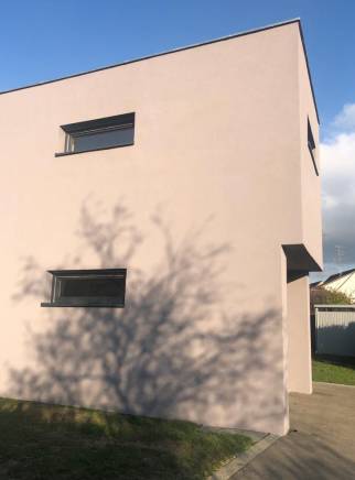 Extension, ossature bois, crépis à Sausheim