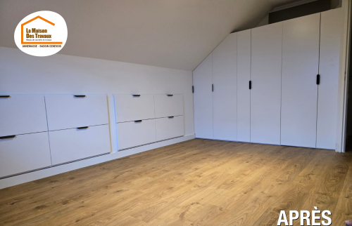  chambre fonctionnelle et cosy, aménagement espace réduit, parquet clair lumineux, peinture naturelle, conseils rénovation chambre