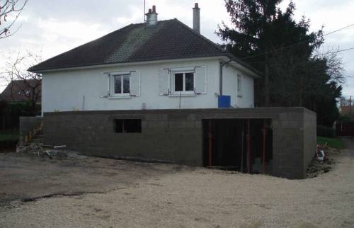 Maison pendant les travaux d'extension