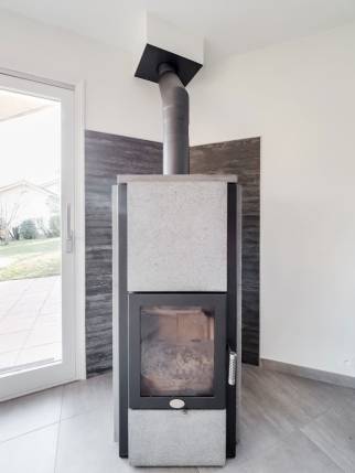 Installation d'un poêle à bois