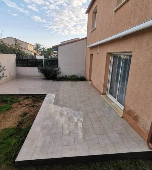 création d'une terrasse carrelée