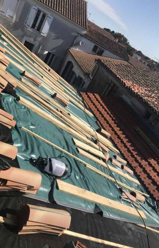 pose des nouvelle tuiles