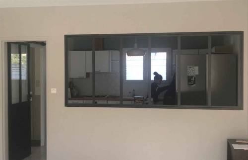 Après ouverture du mur porteur