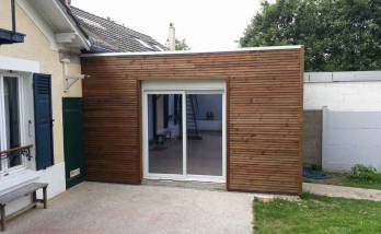 Extension ossature bois couvertine blanche (91)