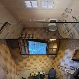 Salle de bain pour personnes à mobilité réduite AVANT-APRES - Lésigny 77150