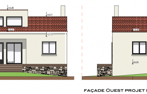 Extension de maison de 40 m² à Basse-Goulaine - plan 3D