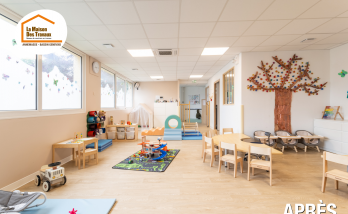 rénovation micro-crèche Reignier-Esery, rénovation crèche Haute-Savoie, rénovation professionnelle Bassin Genevois, rénovation locaux petite enfance, rénovation murs sols crèche