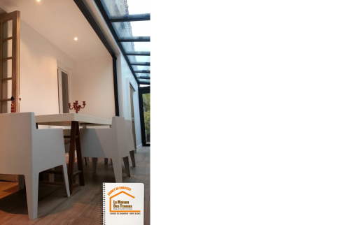 agrandissement maison Sallanches, extension pièce à vivre, travaux maison Chamonix, courtier rénovation Haute-Savoie, création extension bois, La Maison des Travaux