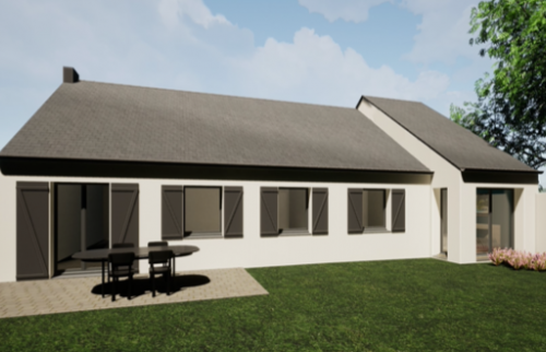 Extension de 25 m² à Sainte-Luce-sur-Loire - Plans 3D
