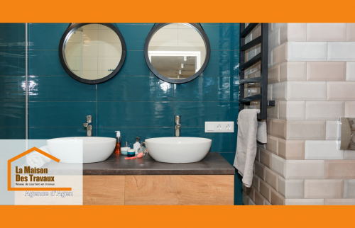 Salle de bain rénovée, moderne et spacieuse. Aucun détails n'a été oublié, cette rénovation est un véritable succès !