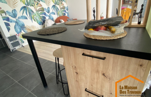 Meuble de cuisine installer avec claustra PENDANT