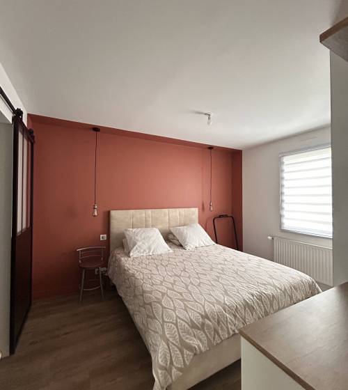 chambre après chambre parentale rénovée avec dressing sur mesure