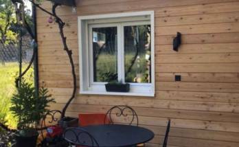 Extension bois à Hochstatt côté terrasse