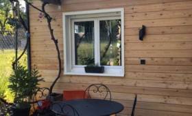 Extension bois à Hochstatt côté terrasse