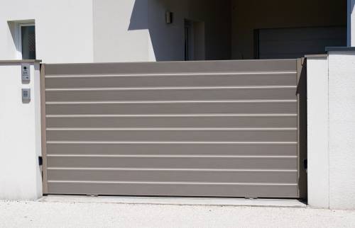 Portail alu gris Perpignan